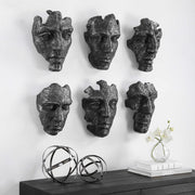 Uttermost Self-Portrait Steel Gray Modern Set of 6 Wall Decor