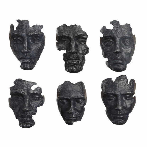 Uttermost Self-Portrait Steel Gray Modern Set of 6 Wall Decor