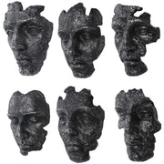 Uttermost Self-Portrait Steel Gray Modern Set of 6 Wall Decor