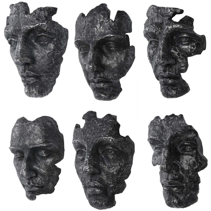 Uttermost Self-Portrait Steel Gray Modern Set of 6 Wall Decor