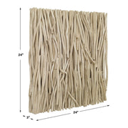 Uttermost Gathered Bleached Teak Square Wood Wall Decor