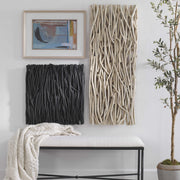 Uttermost Gathered Black Teak Square Wood Wall Decor