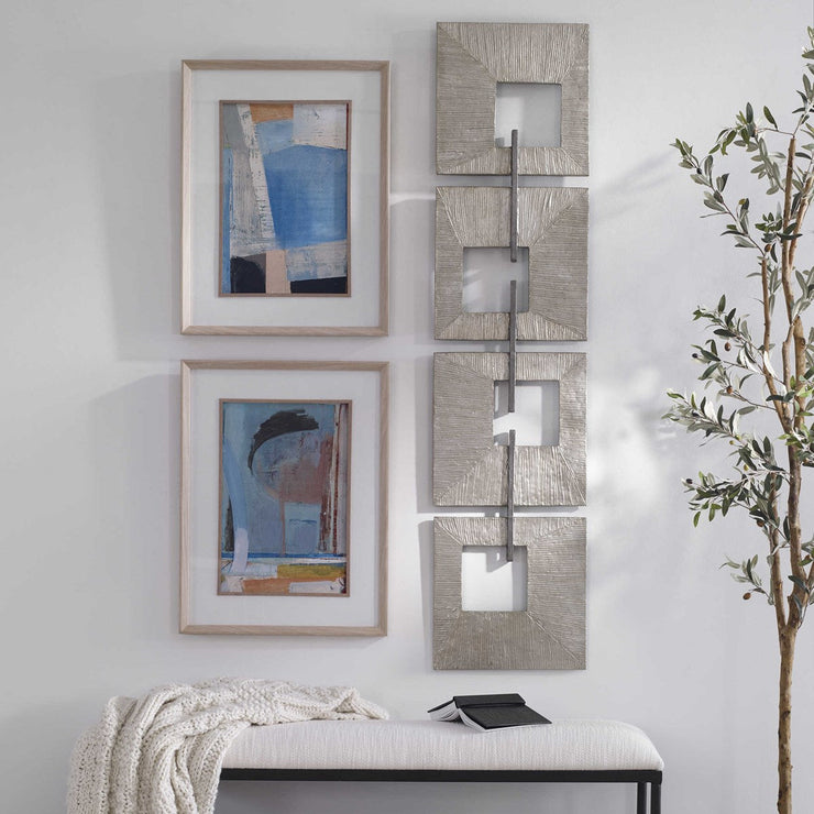 Uttermost Linked Aged Silver Metal Wall Decor