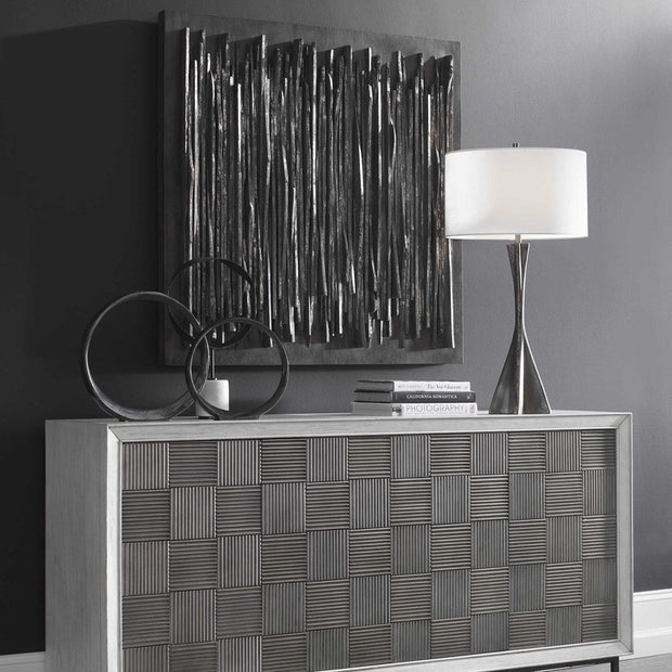 Uttermost Emerge Fossil Gray Teak Wood Wall Decor