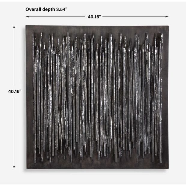 Uttermost Emerge Fossil Gray Teak Wood Wall Decor