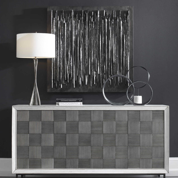 Uttermost Emerge Fossil Gray Teak Wood Wall Decor