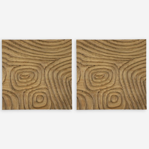 Uttermost Channels Set of 2 Wood Wall Decor