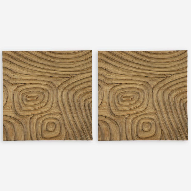 Uttermost Channels Set of 2 Wood Wall Decor