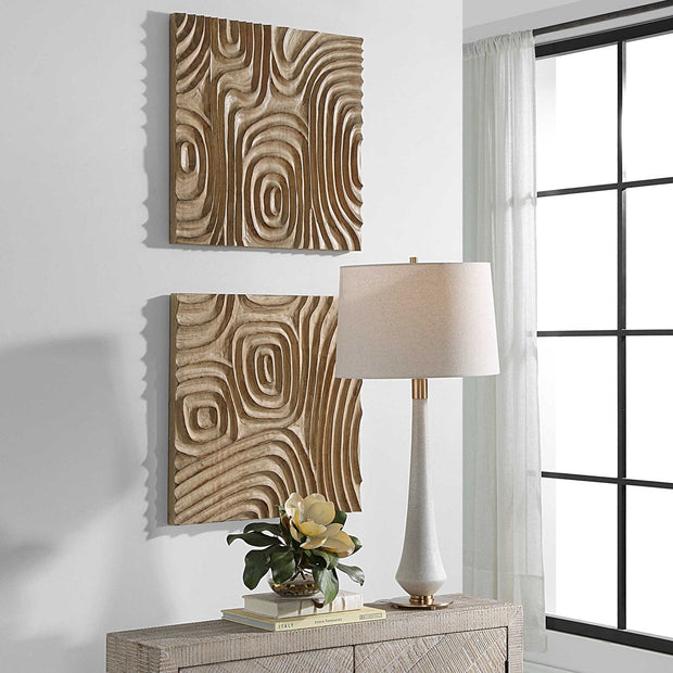 Uttermost Channels Set of 2 Wood Wall Decor