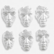 Uttermost Self-Portrait Matte White Mpdern Set of 6 Wall Decor