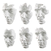 Uttermost Self-Portrait Matte White Mpdern Set of 6 Wall Decor