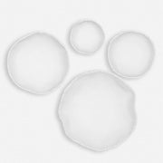 Uttermost Lucky Coins Set of 4 White Bowls Metal Wall Decor