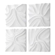 Uttermost Snowdrift Fresh White Set of 4 Wall Decor Panels