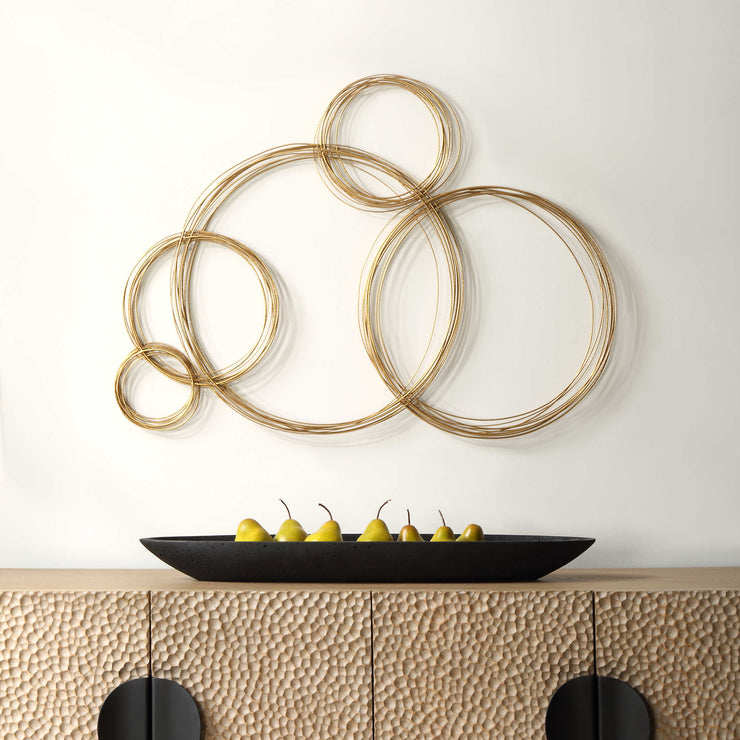 Uttermost Golden Bubbles Metal Wall Decor