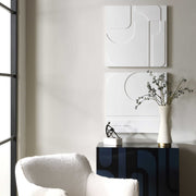 Uttermost Contours Set of 2 White Wood Wall Decor
