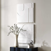 Uttermost Contours Set of 2 White Wood Wall Decor