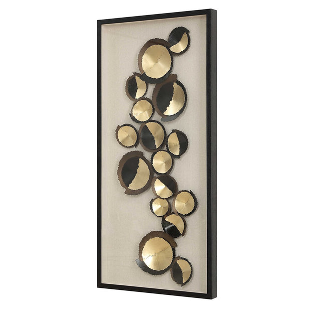 Uttermost Golden Hour Iron Discs Shadow Box Frame