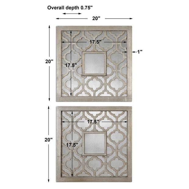 Uttermost Sorbolo Set of 2 Mirrored Wall Decor