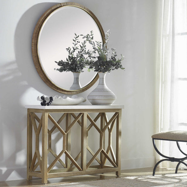 Uttermost Ruffled Feathers Matte White Ceramic Bowl