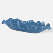 Uttermost Ruffled Feathers Blue Ceramic Bowl
