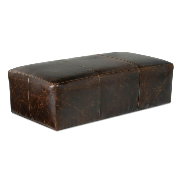 Rowe Furniture Macon Leather Ottoman