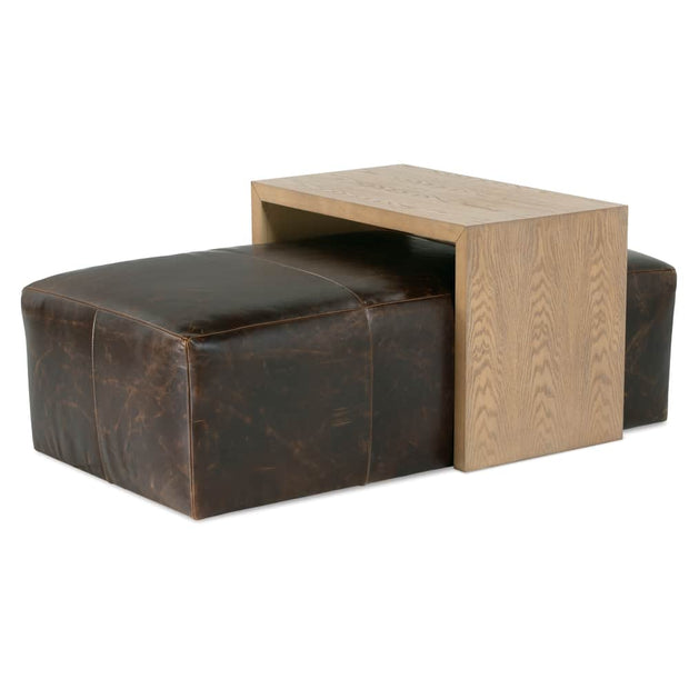 Rowe Furniture Macon Leather Ottoman