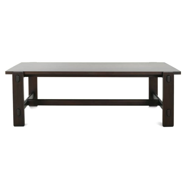 Rowe Furniture Kindred Rectangle Wood Dining Table ~ Mahogany Top Godiva Finish