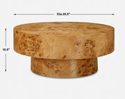 Uttermost Knots Burl Wood Round Coffee Table