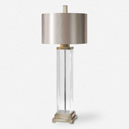 Uttermost Drustan Champagne Glass Table Lamp With Bronze Shade