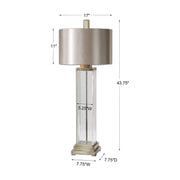 Uttermost Drustan Champagne Glass Table Lamp With Bronze Shade