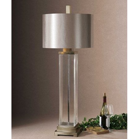 Uttermost Drustan Champagne Glass Table Lamp With Bronze Shade