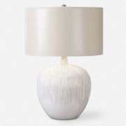 Uttermost Georgios Aged Ivory Glazed Ceramic Table Lamp With Champagne Bronze Shade