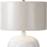 Uttermost Georgios Aged Ivory Glazed Ceramic Table Lamp With Champagne Bronze Shade