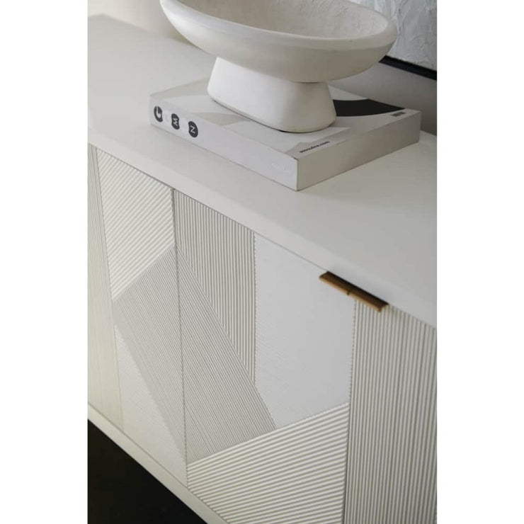 Rowe Furniture Nicco Cloud Finish White Credenza Buffet