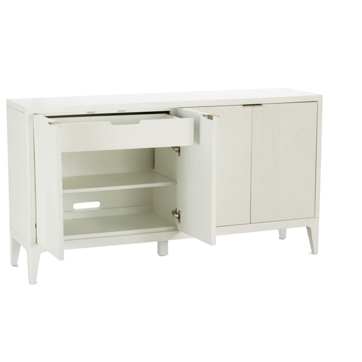 Rowe Furniture Nicco Cloud Finish White Credenza Buffet