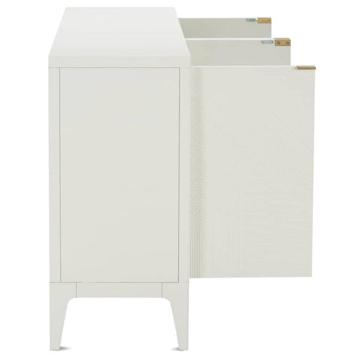Rowe Furniture Nicco Cloud Finish White Credenza Buffet