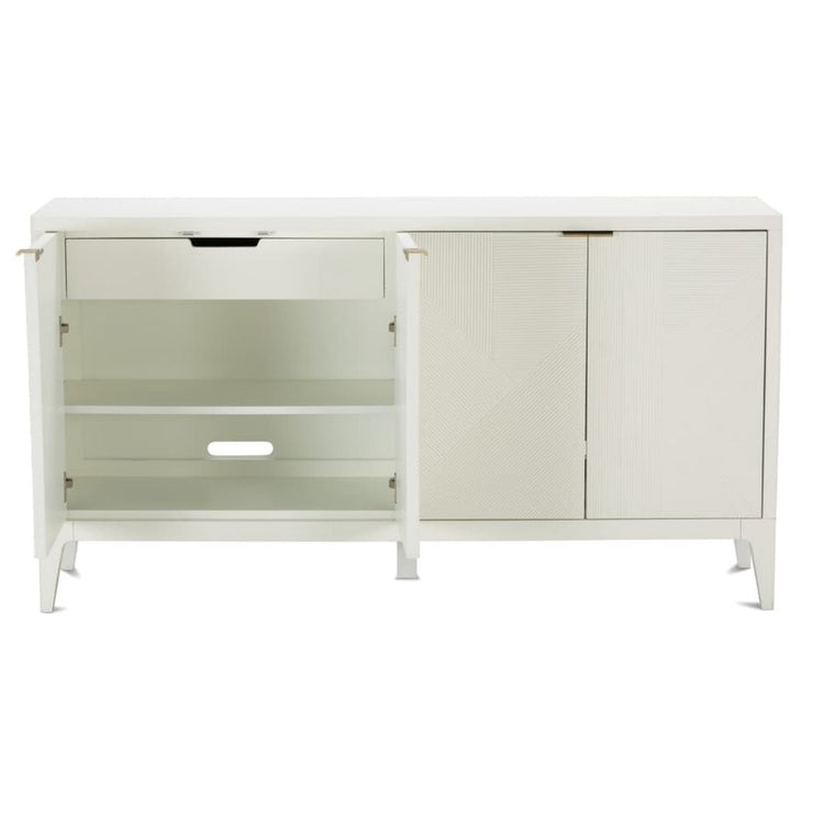 Rowe Furniture Nicco Cloud Finish White Credenza Buffet