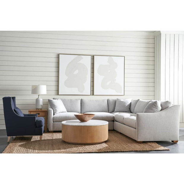 Rowe Furniture Delray Marble Top Round Coffee Table