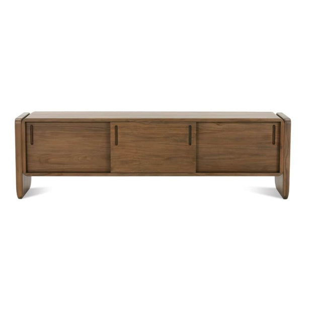 Rowe Furniture Nova Sliding Door Teak Wood Credenza