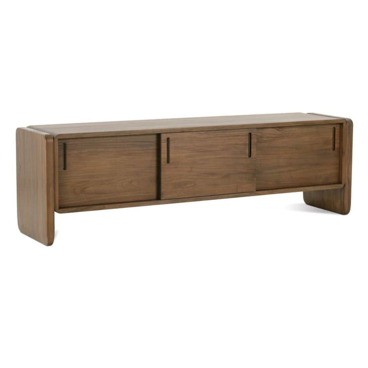 Rowe Furniture Nova Sliding Door Teak Wood Credenza