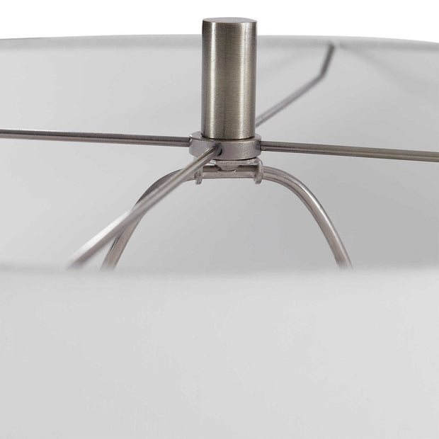 Uttermost Davies Cut Crystal Table Lamp With White Linen Shade