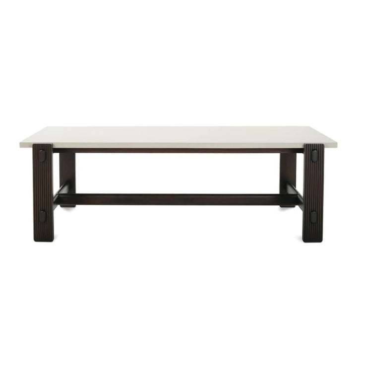 Rowe Furniture Kindred Rectangle Wood Dining Table ~ Mineral Top in Godiva Finish