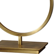 Uttermost Duara Brushed Brass Table Lamp With White Linen Shade