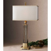 Uttermost Caecilia Textured Amber Glass Table Lamp