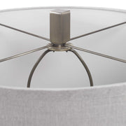 Uttermost Vilminore Charcoal Gray Glass Table Lamp With Light Beige Shade
