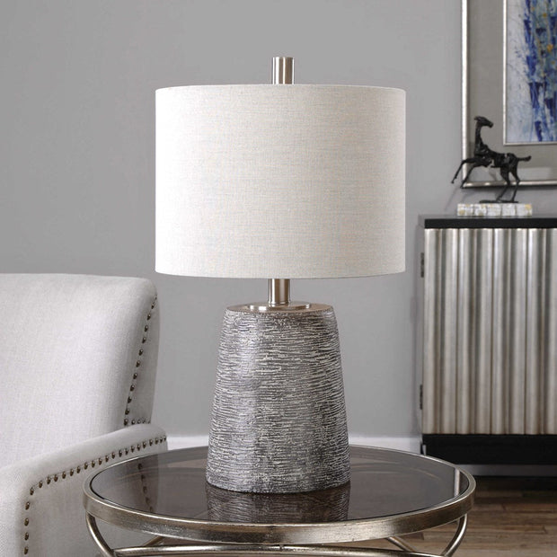Uttermost Duron Table Lamp With Beige Linen Shade