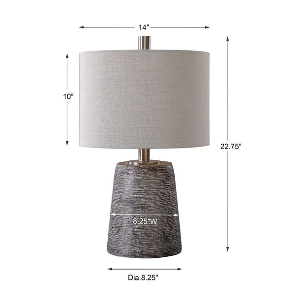 Uttermost Duron Table Lamp With Beige Linen Shade