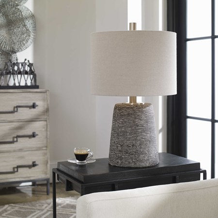 Uttermost Duron Table Lamp With Beige Linen Shade