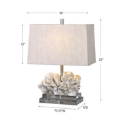 Uttermost Coral Sculpture Table Lamp With Beige Linen Shade
