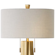 Uttermost Maris Antiqued Brass Table Lamp With Linen Shade